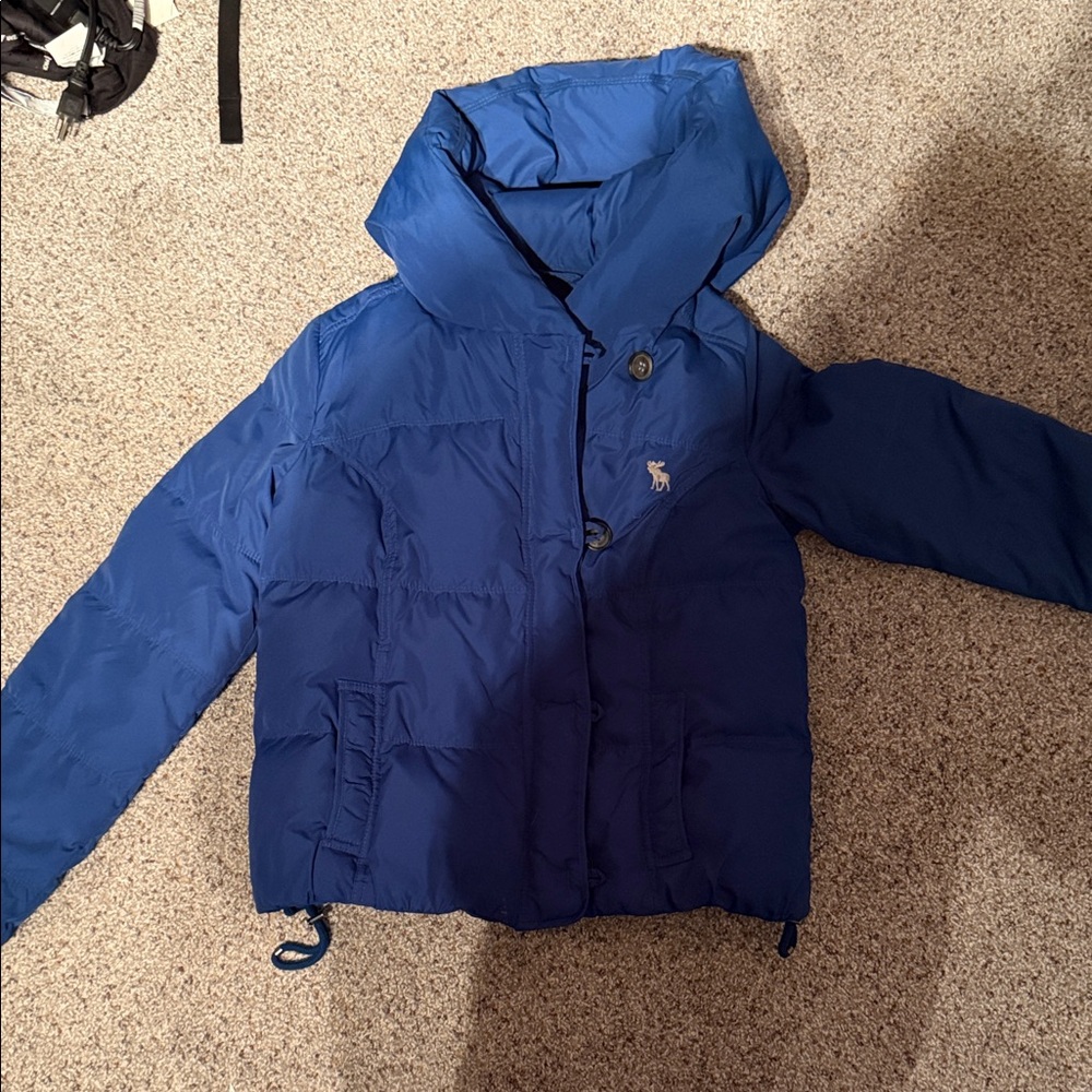Abercrombie & Fitch Blue Puffer Jacket